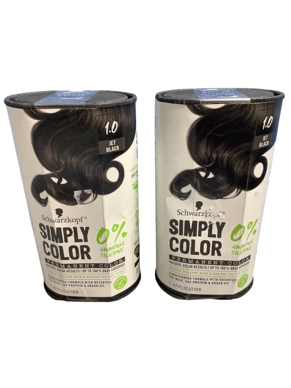 2 Schwarzkopf Simply Color Permanent Hair Colour Dye 1.0 Jet Black 2 Application